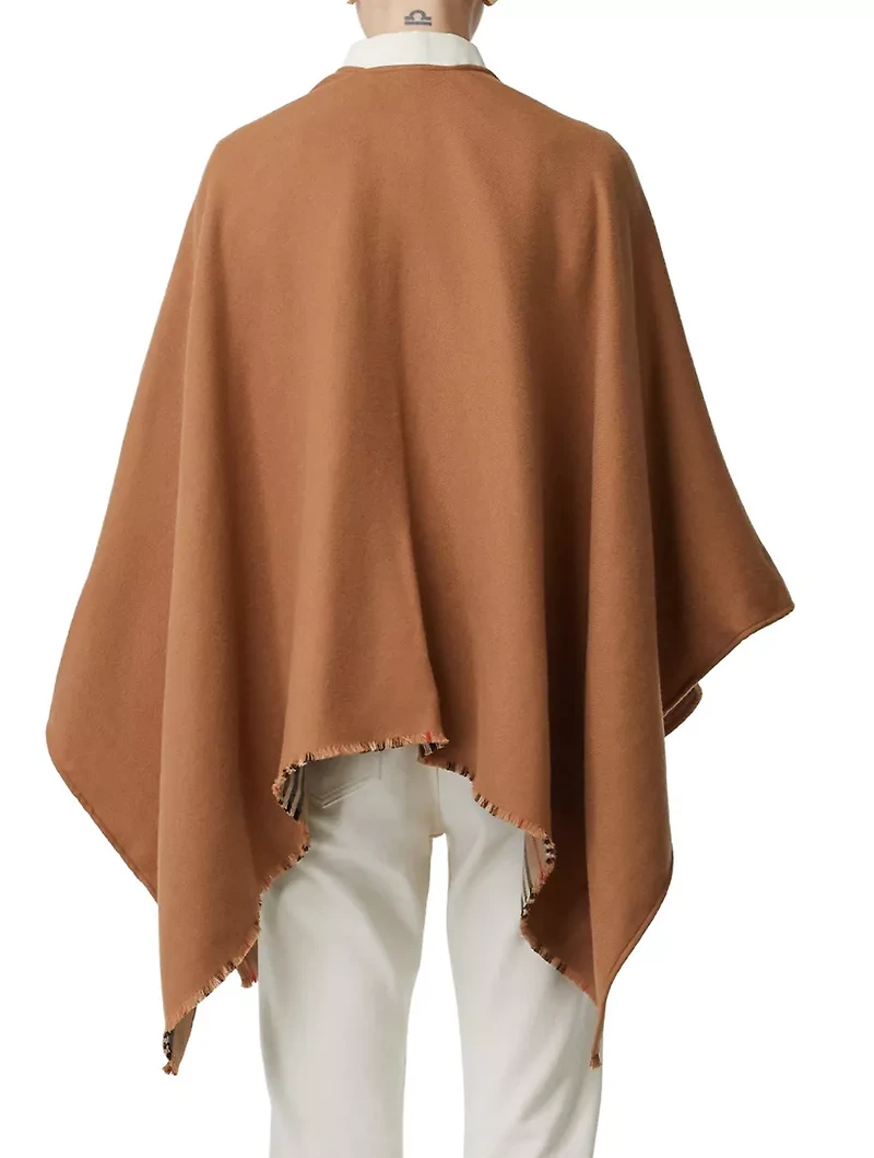 Icon Stripe Wool Reversible Cape