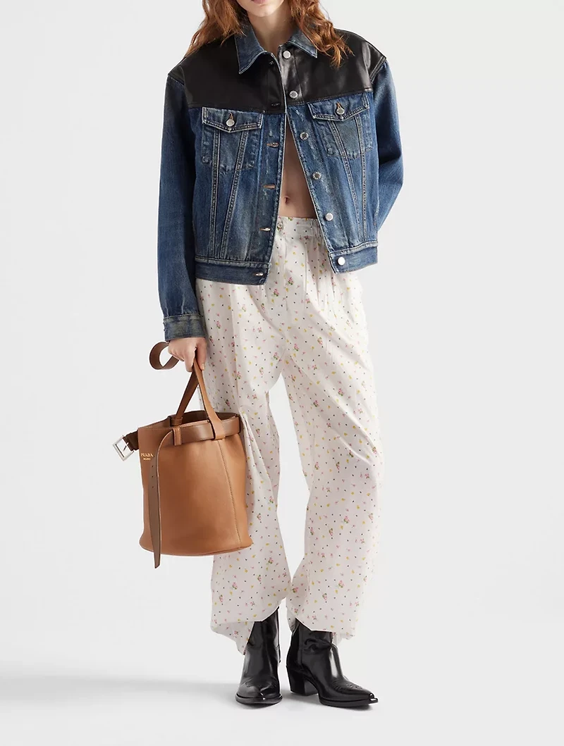 Denim And Leather Jacket
