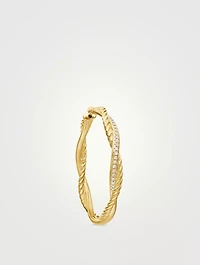 Infinity Hoop Earrings In 18k Yellow Gold With Diamonds, 42mm