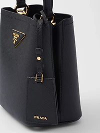 Small Saffiano Leather Prada Panier Bag