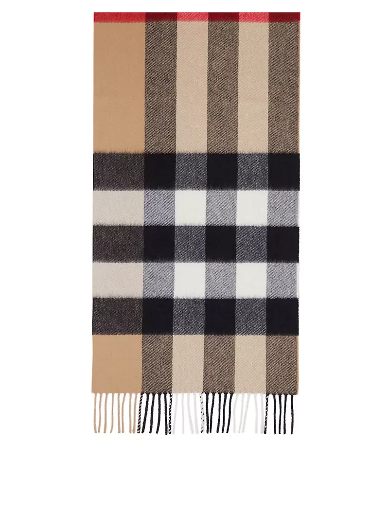 Check Cashmere Scarf