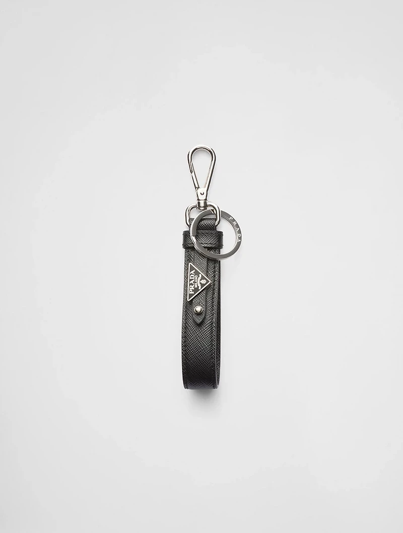 Saffiano Leather Keychain