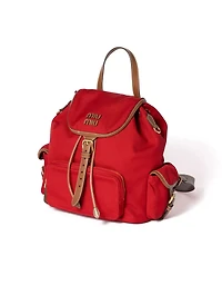 Canvas And Leather Backpack