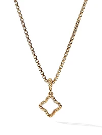 Quatrefoil Amulet In 18k Yellow Gold With Pavé Diamonds