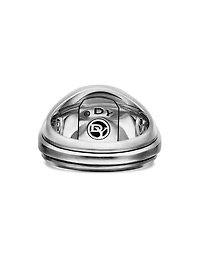 Streamline® Signet Ring Sterling Silver With Black Onyx, 18.5mm