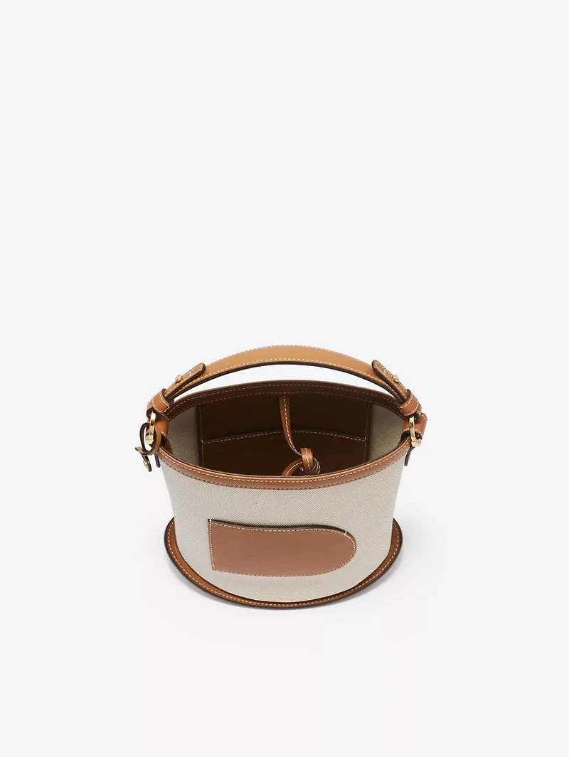 Pin Mini Bucket Canvas Calf Trim