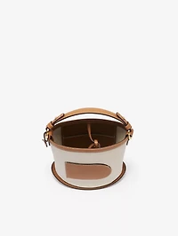 Pin Mini Bucket Canvas Calf Trim