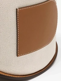 Pin Mini Bucket Canvas Calf Trim