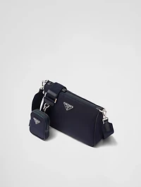 Re-nylon And Saffiano Leather Shoulder Bag