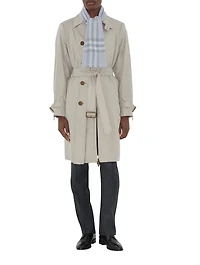Wide Check Wool Scarf