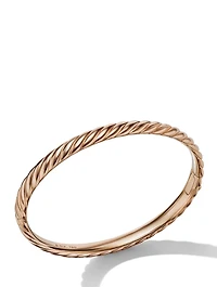 Sculpted Cable Bangle Bracelet 18k Rose Gold