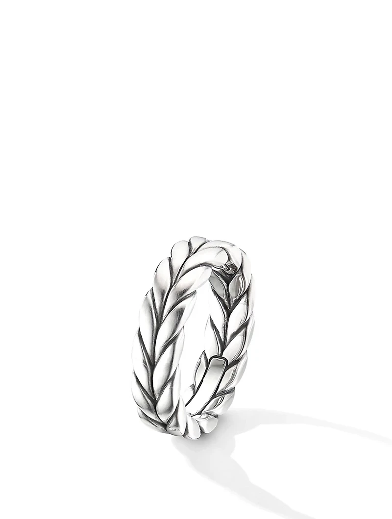 Chevron Band Ring Sterling Silver
