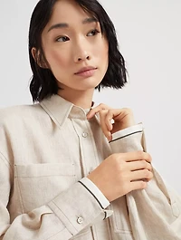 Linen Shirt With Monili
