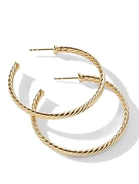 Cablespira® Hoop Earrings In 18k Yellow Gold