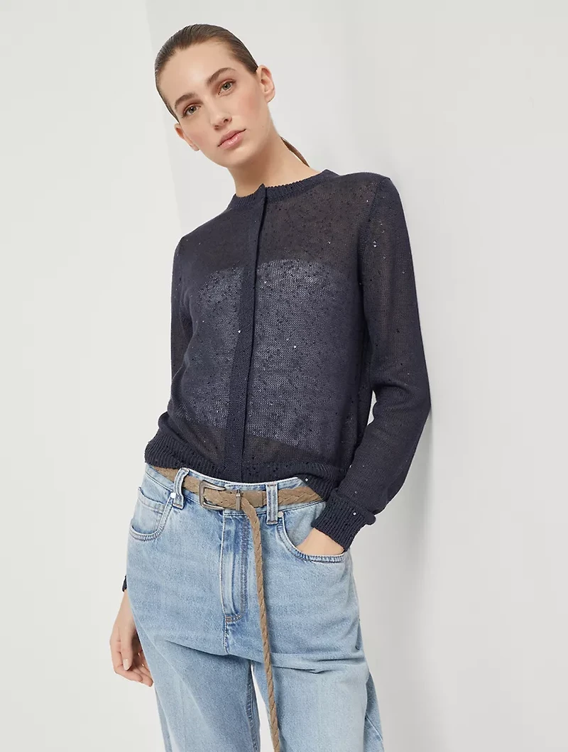 Linen And Silk Cardigan