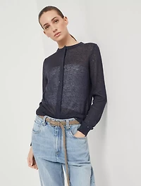 Linen And Silk Cardigan