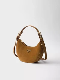 Prada Arqué Suede Shoulder Bag
