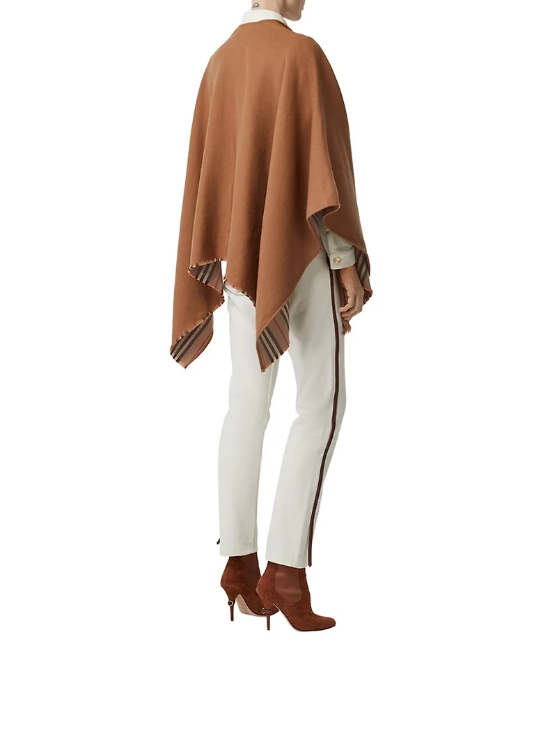 Icon Stripe Wool Reversible Cape
