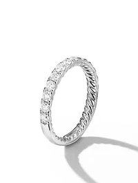 Dy Eden Partway Band Ring Platinum With Diamonds