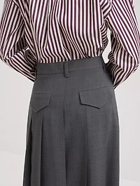 Long Pleated Skirt