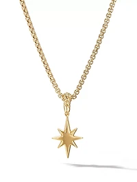 North Star Amulet In 18k Yellow Gold With Pavé Diamonds