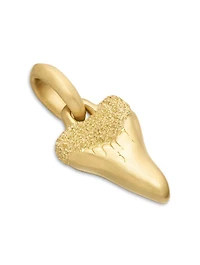 Shark Tooth Amulet In 18k Yellow Gold, 24.4mm