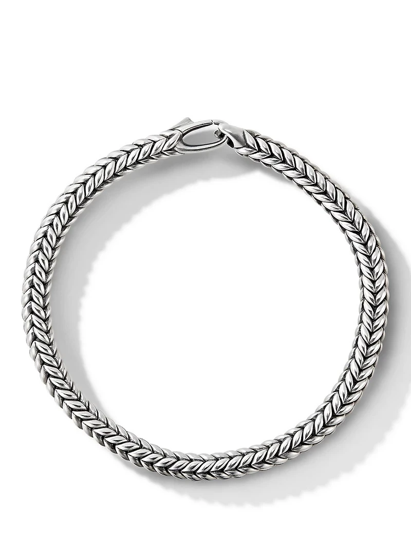 Chevron Bead Bracelet Sterling Silver