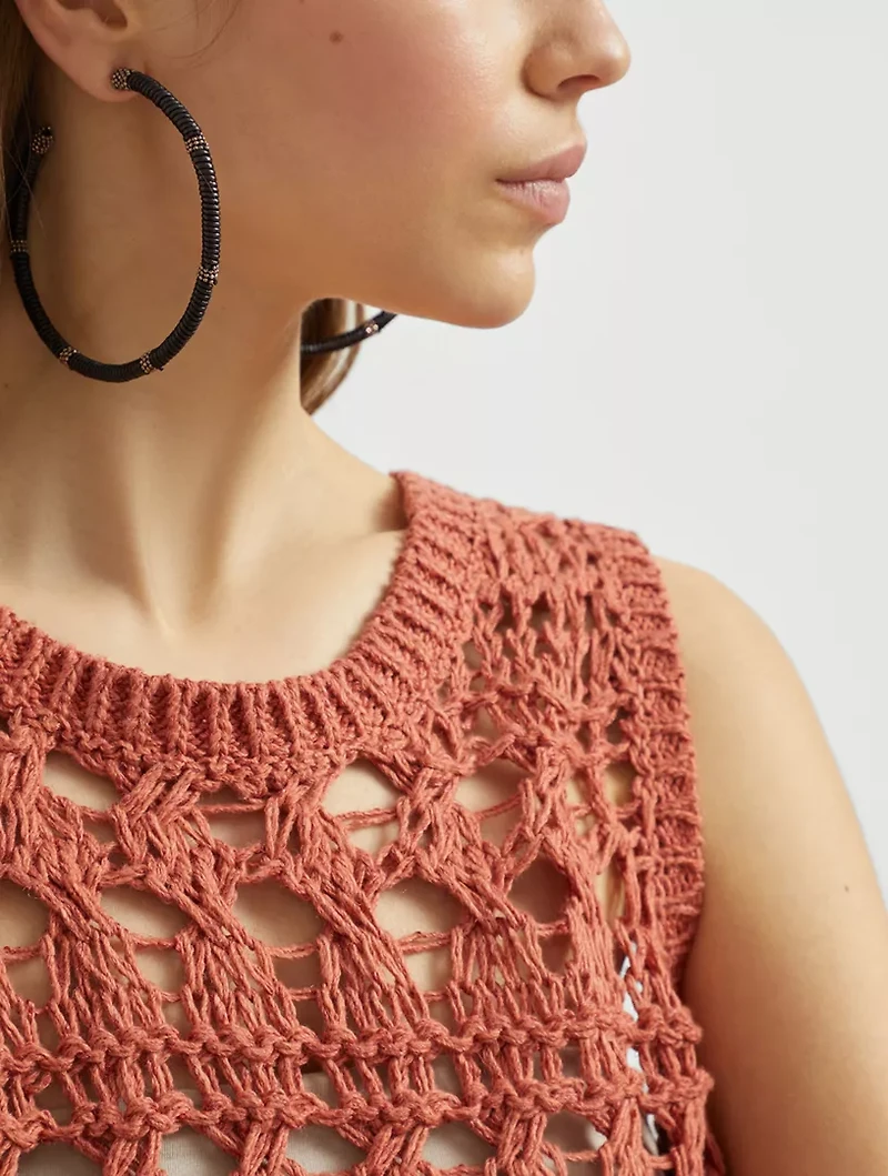 Textured Net Top