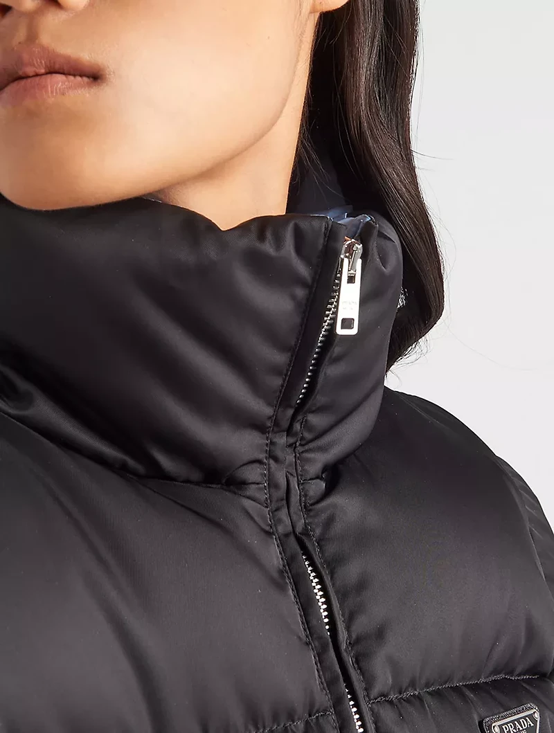 Re-nylon Cropped Down Jacket