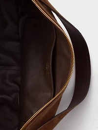 Prada Demi-lune Large Suede Shoulder Bag