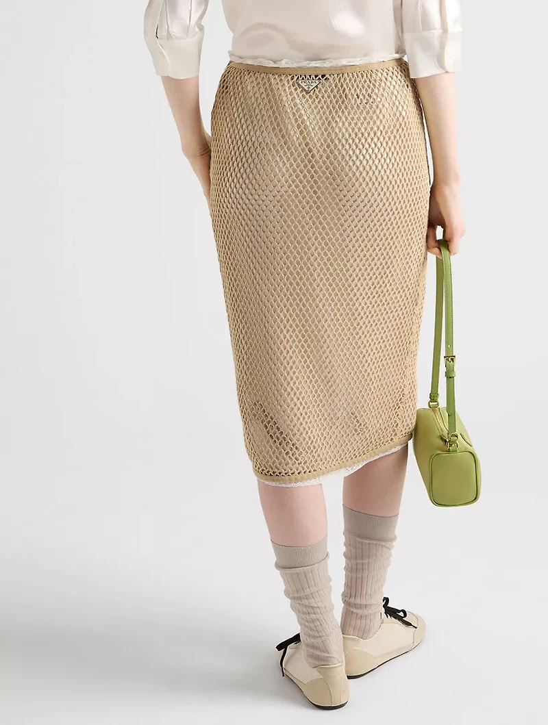 Cotton Mesh Skirt