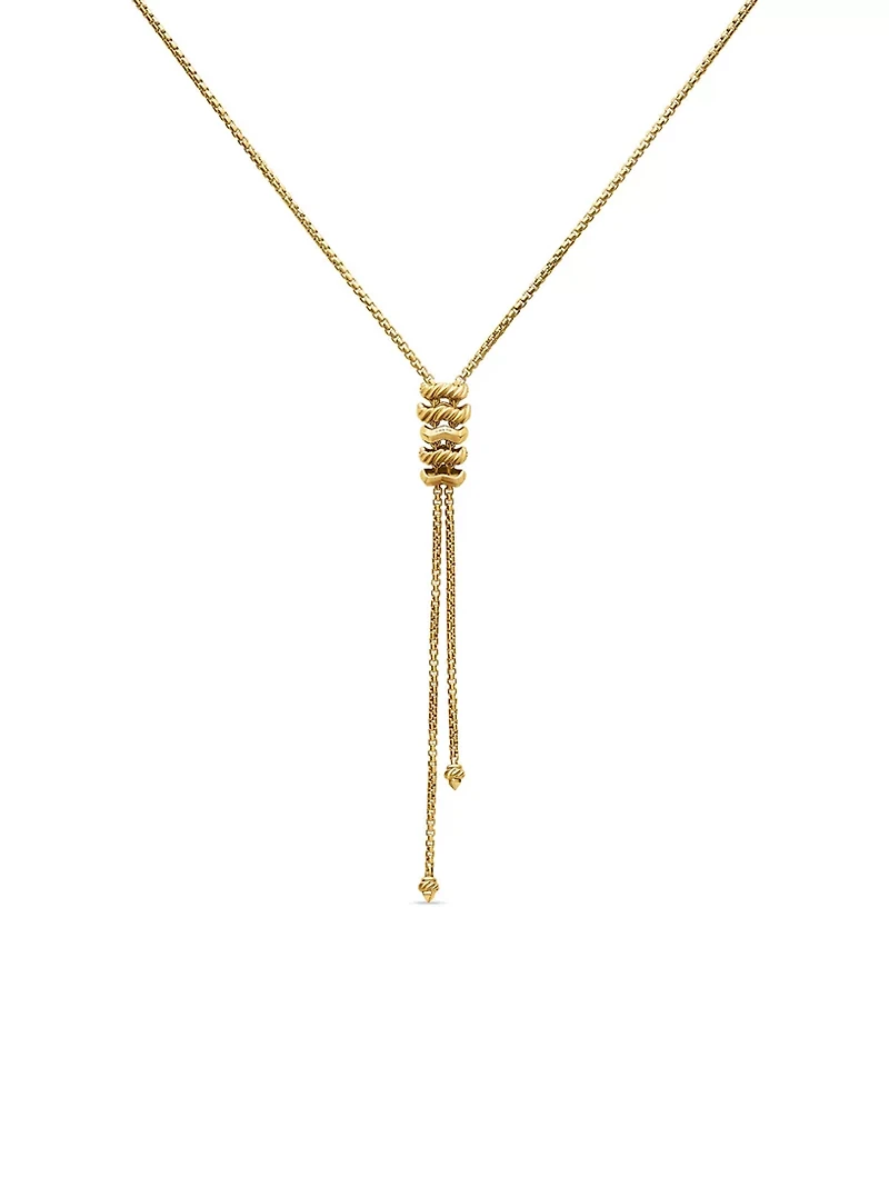 Zig Zag Stax™ Y Necklace In 18k Yellow Gold With Diamonds