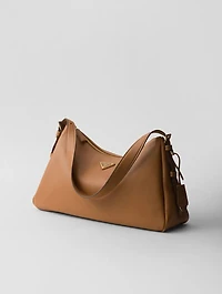Prada Aimée Large Leather Shoulder Bag