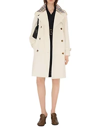 Mid-length Check Collar Castleford Trench Coat