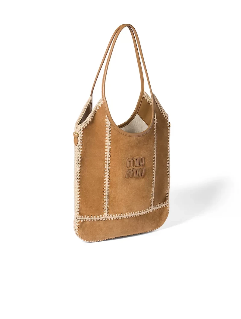 Ivy Suede And Crochet Bag