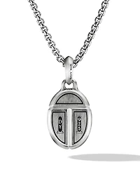 Cairo Amulet In Sterling Silver With Black Onyx And Pavé Black Diamonds