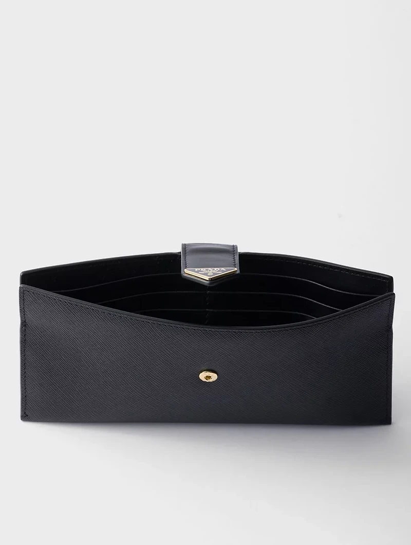Large Saffiano And Leather Wallet