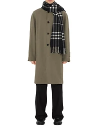 Wide Check Cashmere Scarf