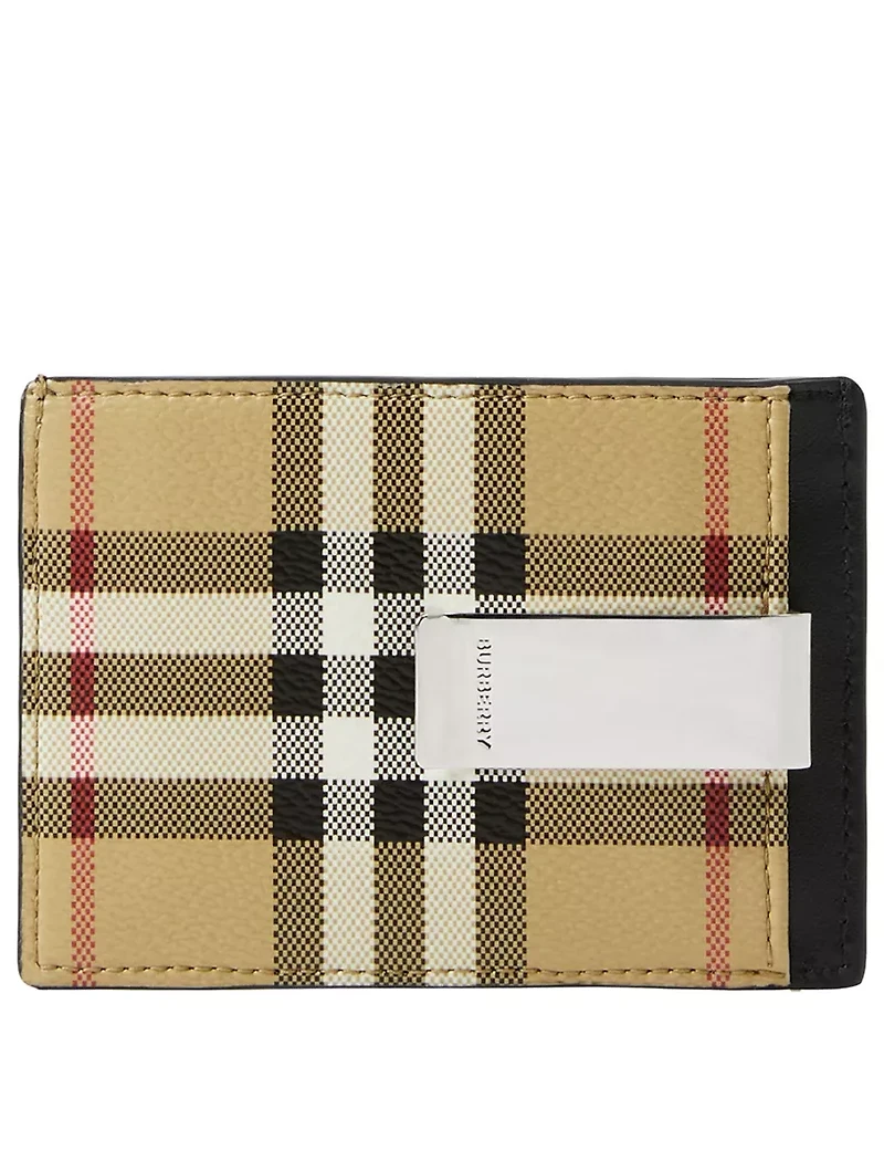 Check Money Clip Card Case