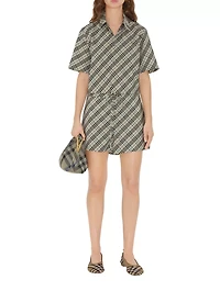 Check Cotton Pyjama Shorts