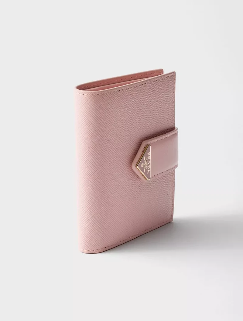 Small Saffiano And Smooth Leather Wallet
