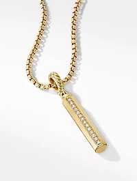 Barrel Amulet In 18k Yellow Gold With Pavé Diamonds
