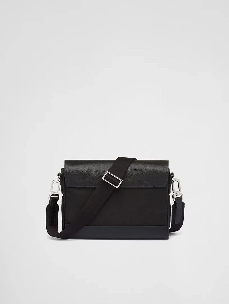 Re-nylon And Saffiano Shoulder Bag