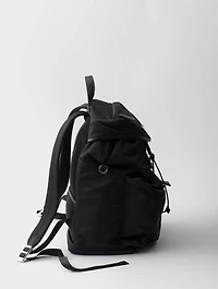 Re-nylon And Leather Backpack