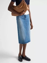 Flared Denim Skirt
