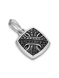 Armory® Amulet In Sterling Silver With Black Diamonds, 28.3mm