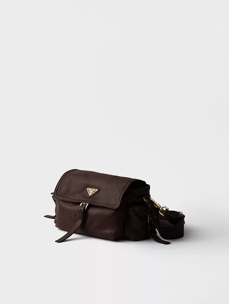 Medium Prada Explore Nappa Leather Shoulder Bag With Flap