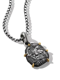 Libra Amulet In Sterling Silver With 18k Yellow Gold