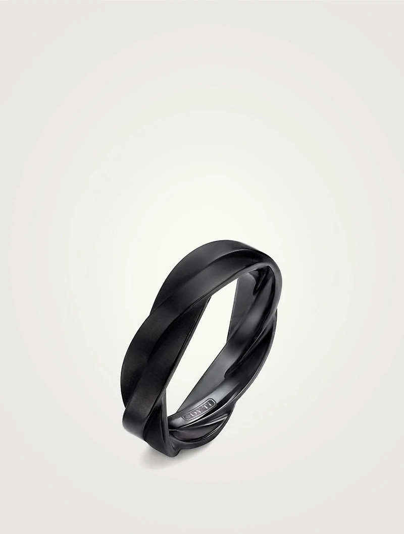Dy Helios™ Band Ring Black Titanium, 6mm