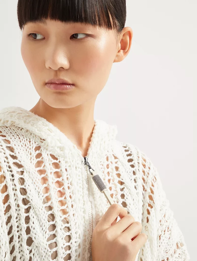 Cable & Mesh Cardigan